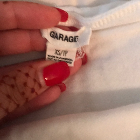 Garage Off the Shoulders Flowy White Shirt - Picture 7 of 8